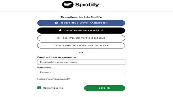 spotify cambio de contrase&ntilde;a